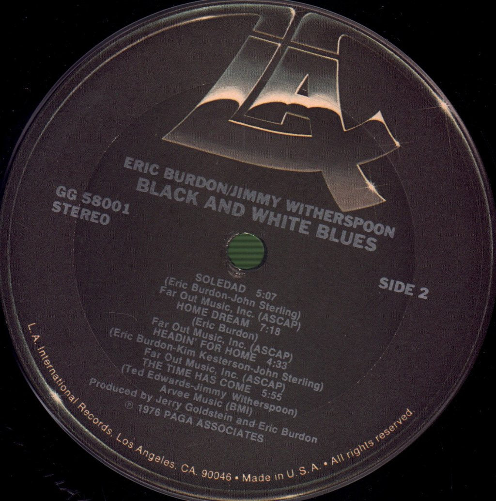Eric Burdon And Jimmy Witherspoon - Black And White Blues - Lp