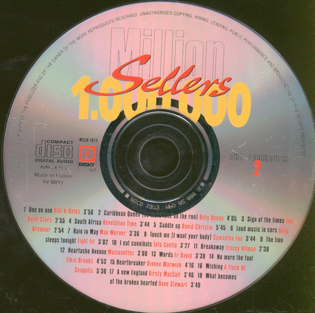Various Artists - Million Sellers The Eighties 2 - Cd
