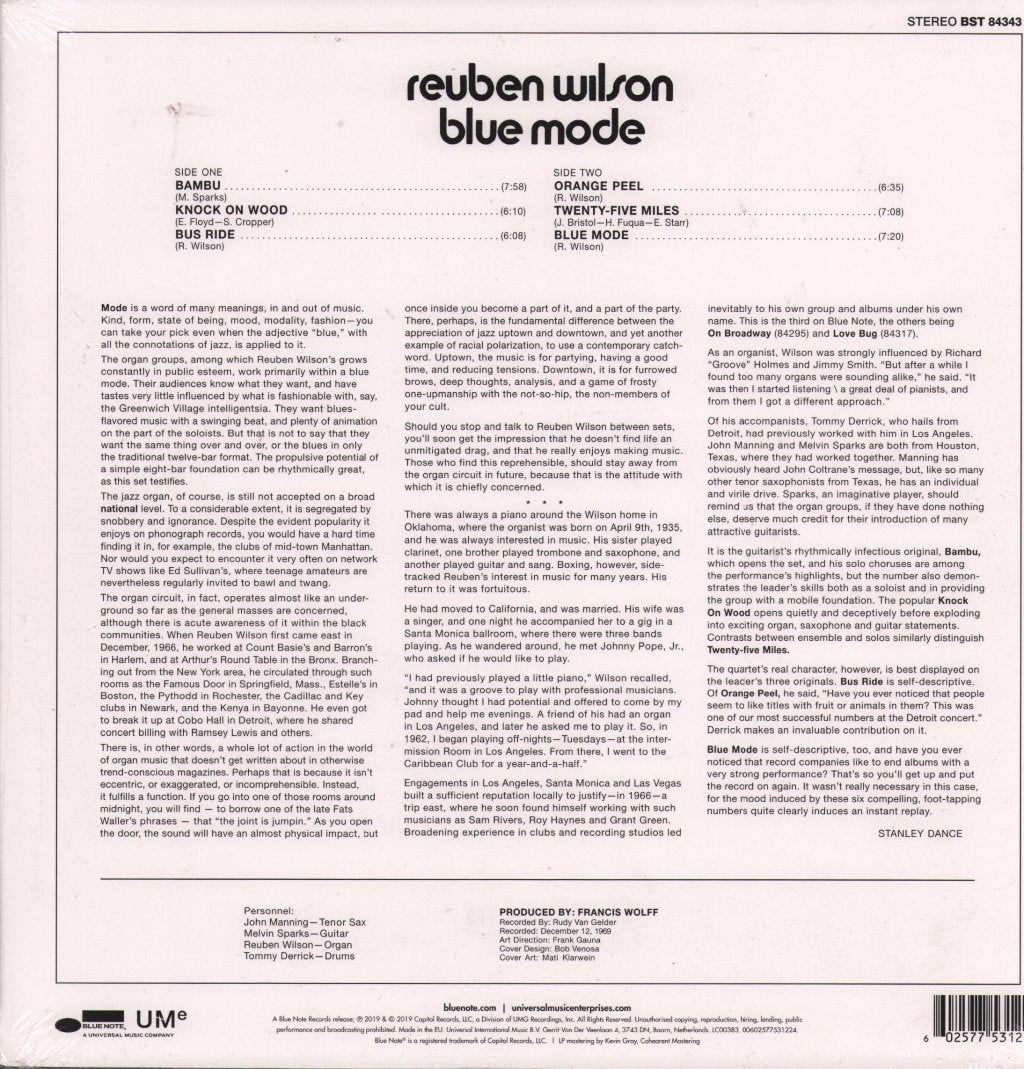 Reuben Wilson - Blue Mode - Lp