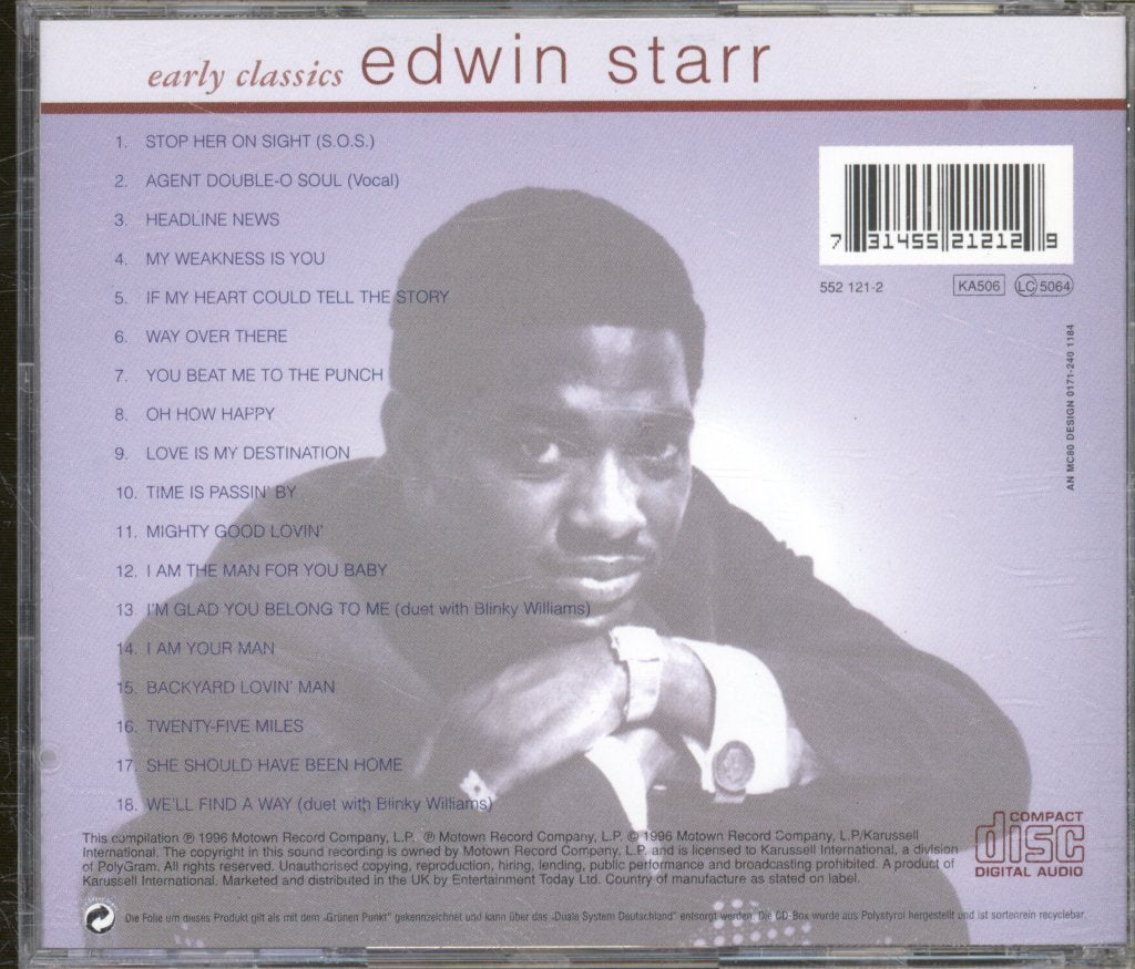 Edwin Starr - Early Classics - Cd