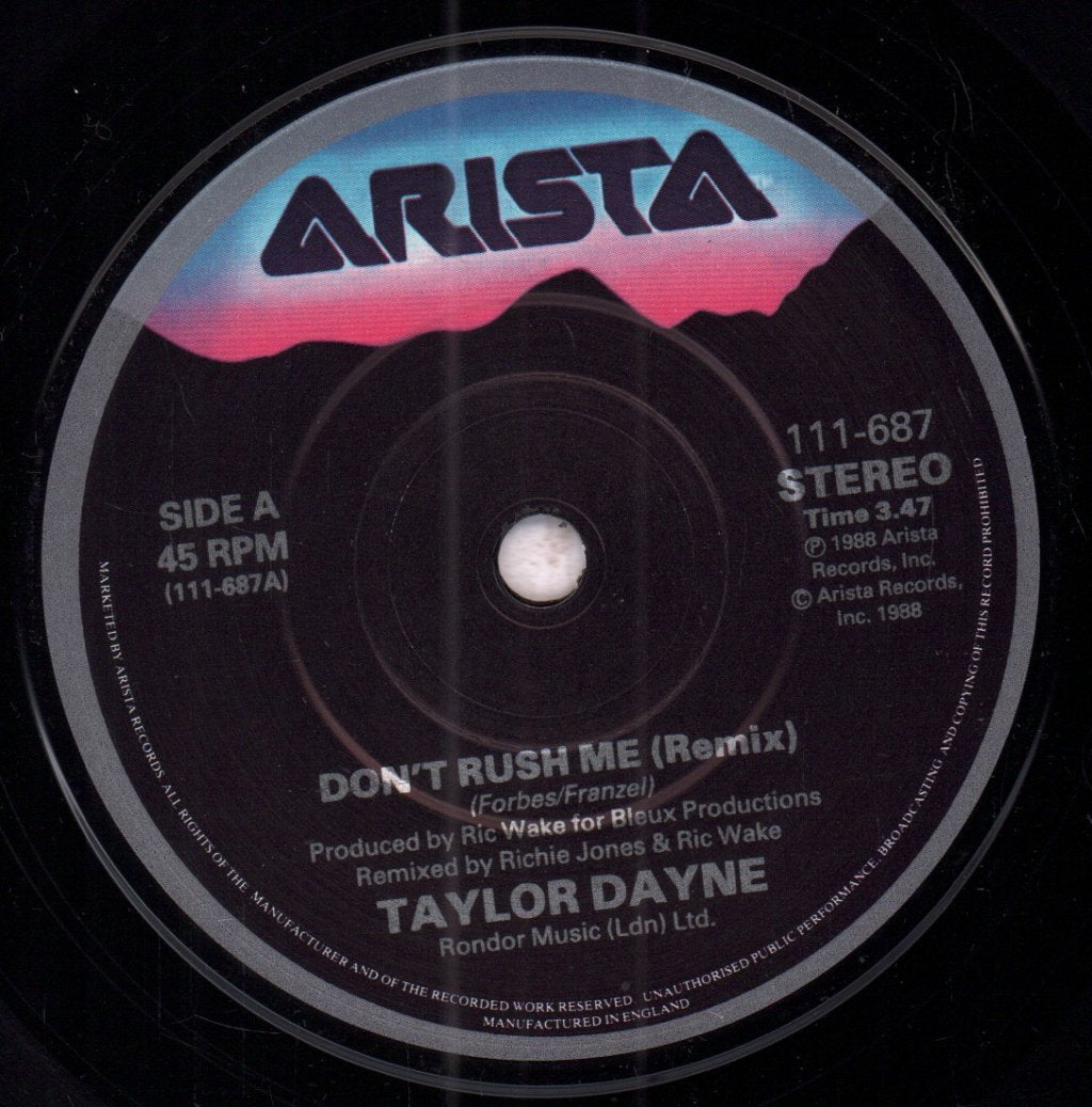 Taylor Dayne - Don't Rush Me - 7 Inch