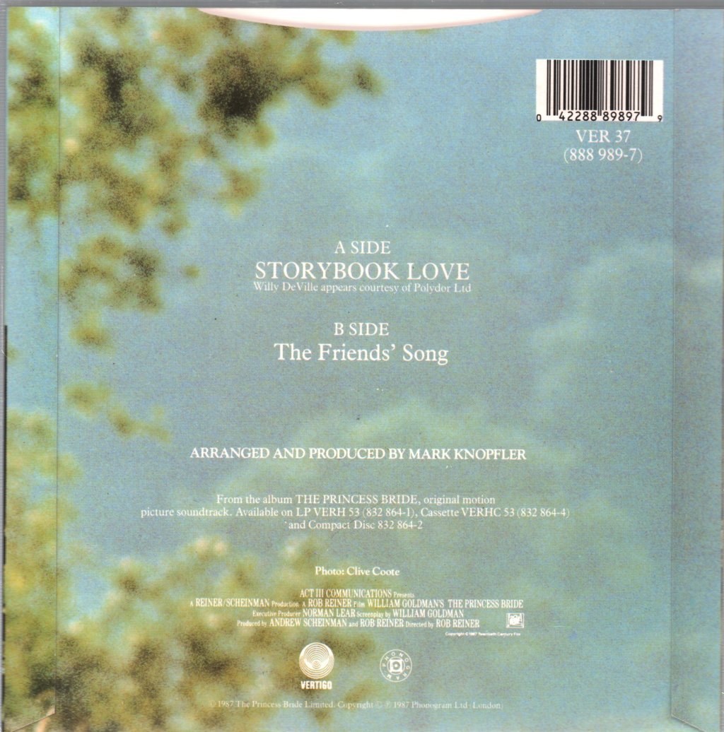 Mark Knopfler And Willy Deville - Storybook Love - 7 Inch