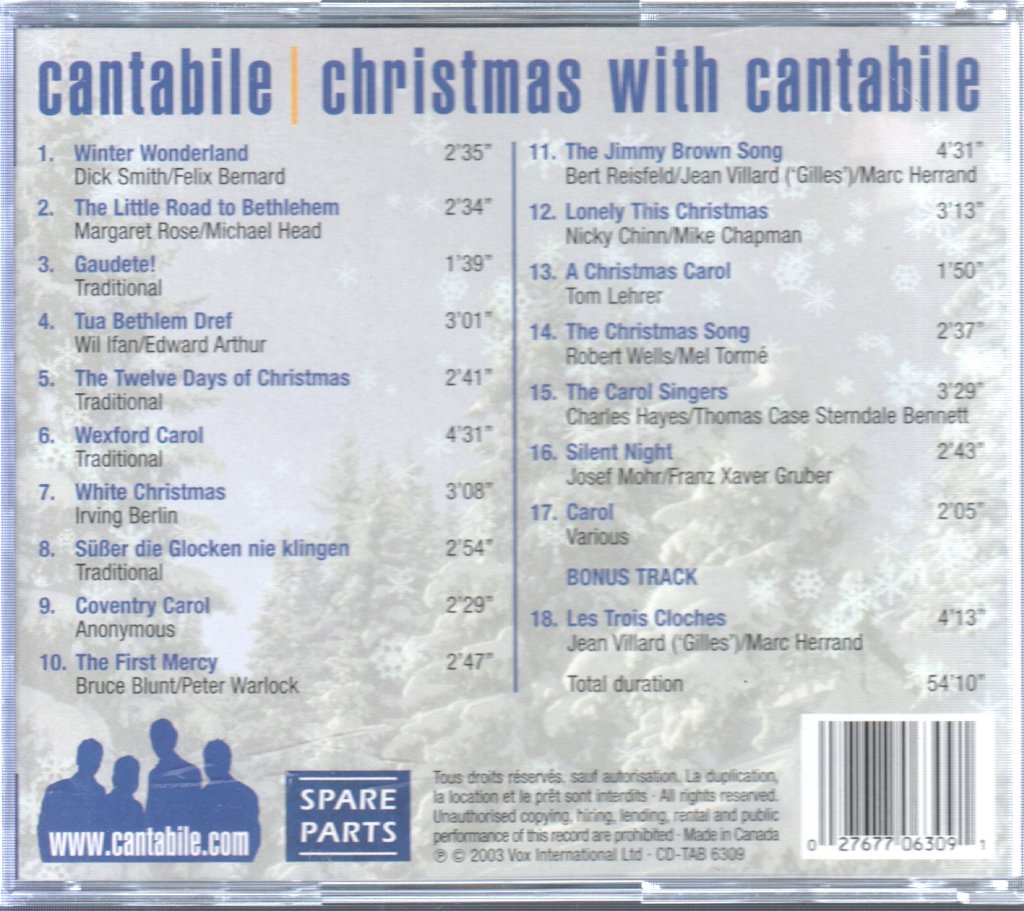 Cantabile - Christmas With Cantabile - Cd