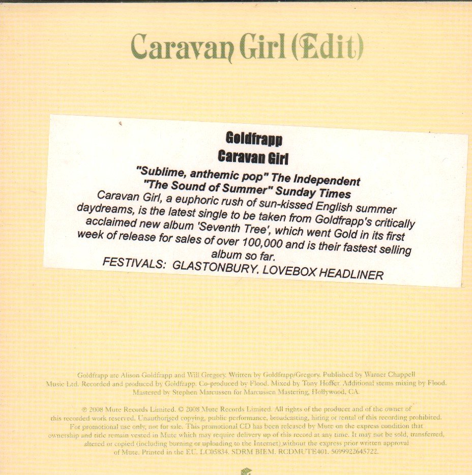 Goldfrapp - Caravan Girl - Cd