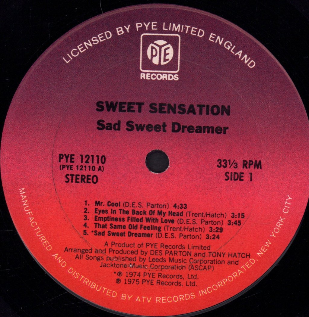 Sweet Sensation - Sad Sweet Dreamer - Lp