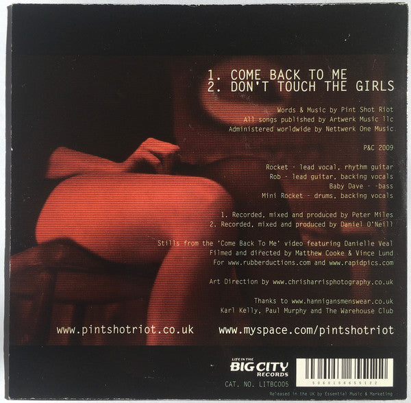 Pint Shot Riot - Come Back To Me - Cd
