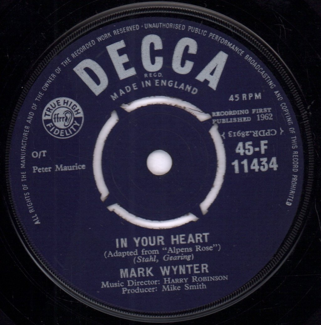 Mark Wynter - Heaven's Plan - 7 Inch
