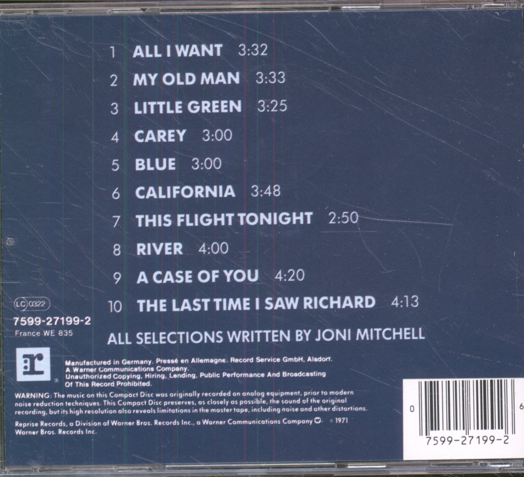 Joni Mitchell - Blue - Cd