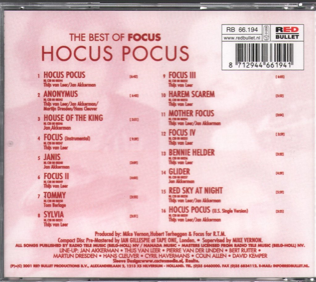 Focus - Best Of Focus Hocus Pocus - Cd
