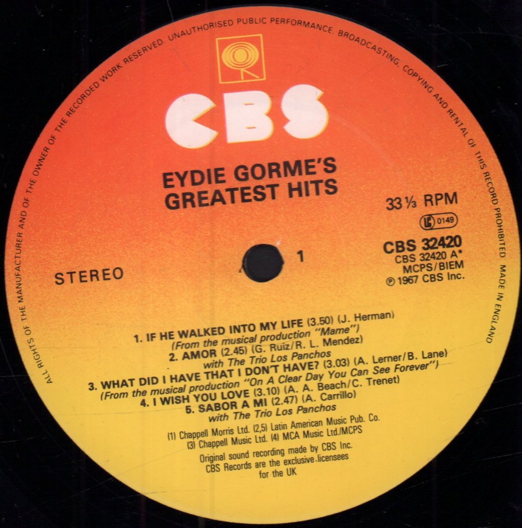 Eydie Gorme - Greatest Hits - Lp