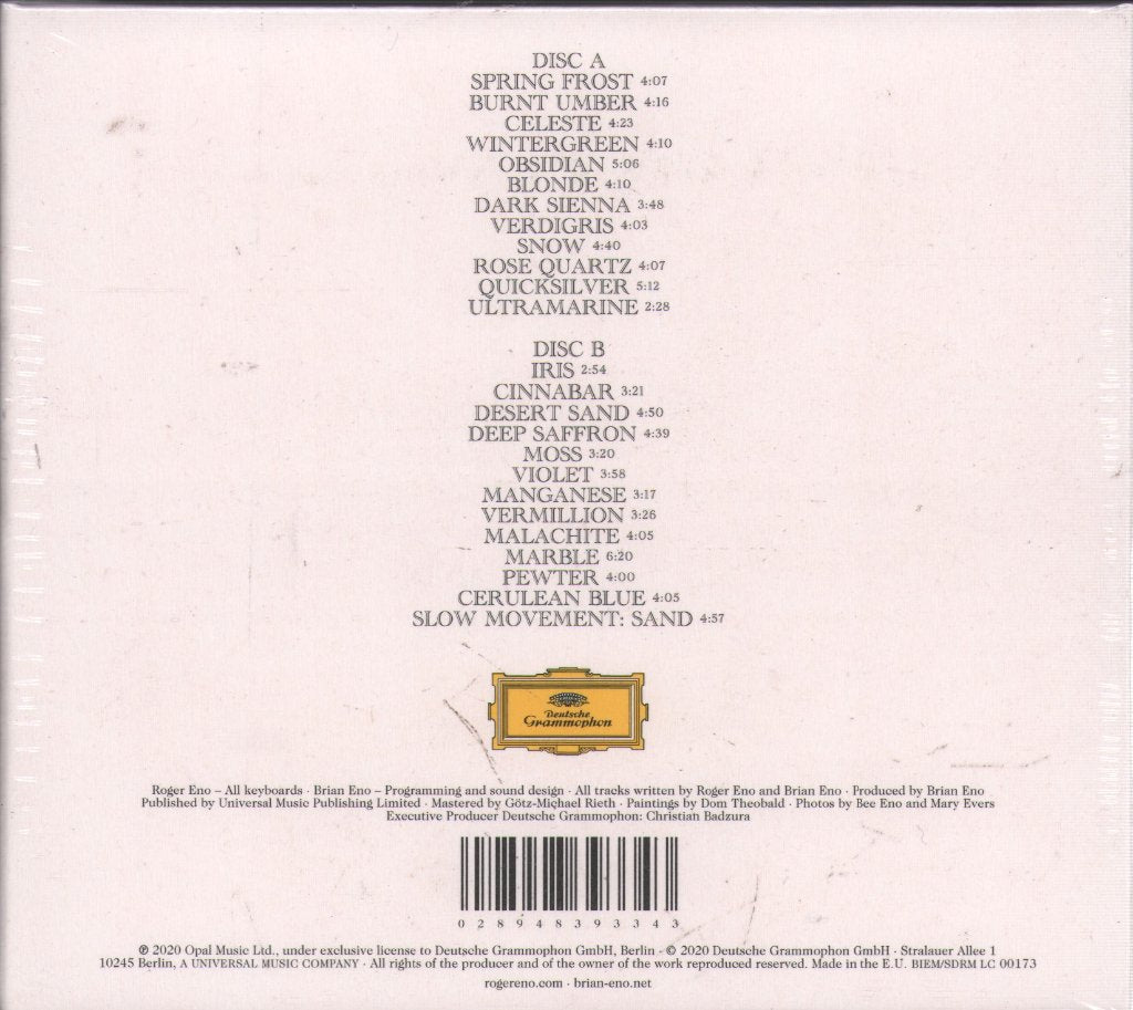 Roger Eno And Brian Eno - Mixing Colours Expanded - Double Cd