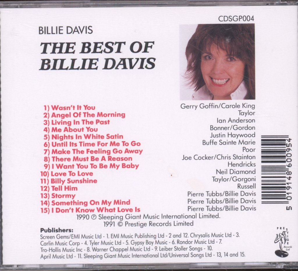 Billie Davis - Best Of Billie Davis - Cd