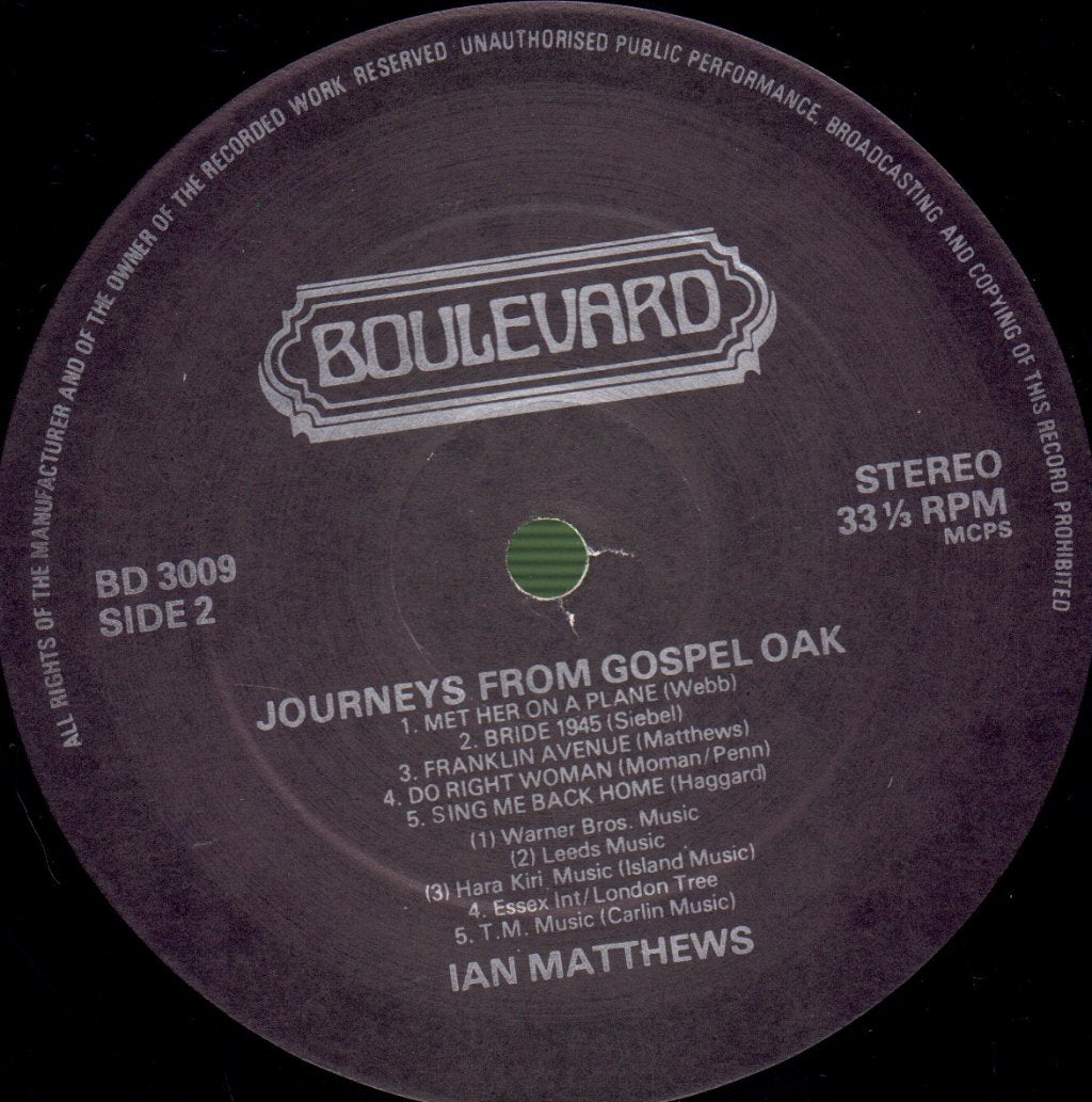 Ian Matthews - Journeys From Gospel Oak - Lp