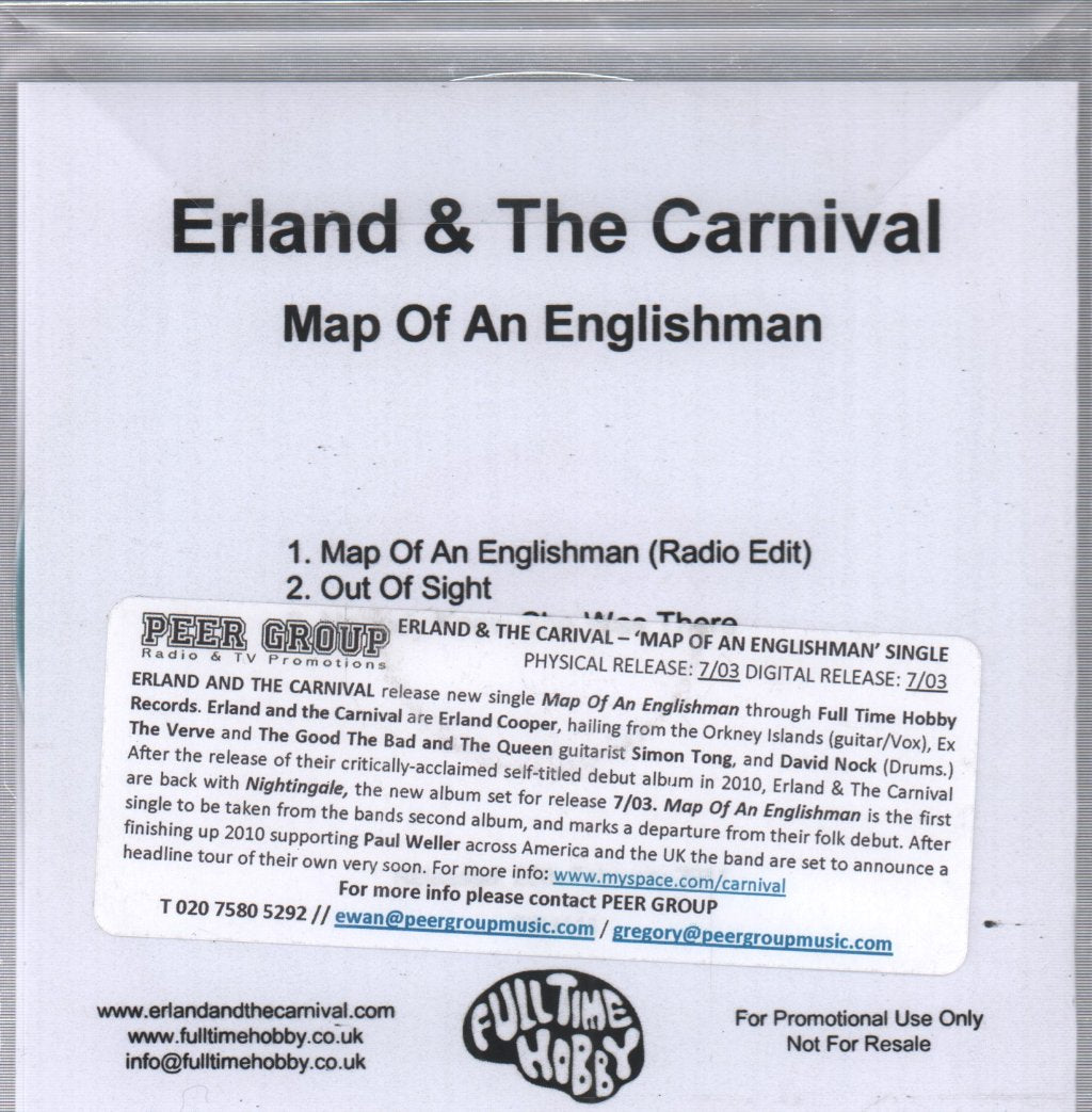 Erland And The Carnival - Map Of An Englishman - Cdr