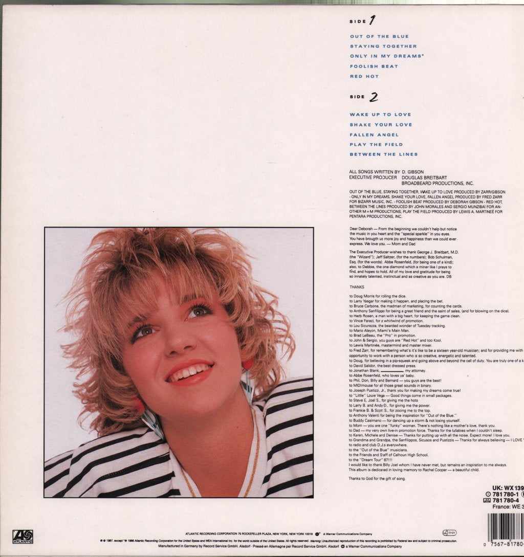 Debbie Gibson - Out Of The Blue - Lp