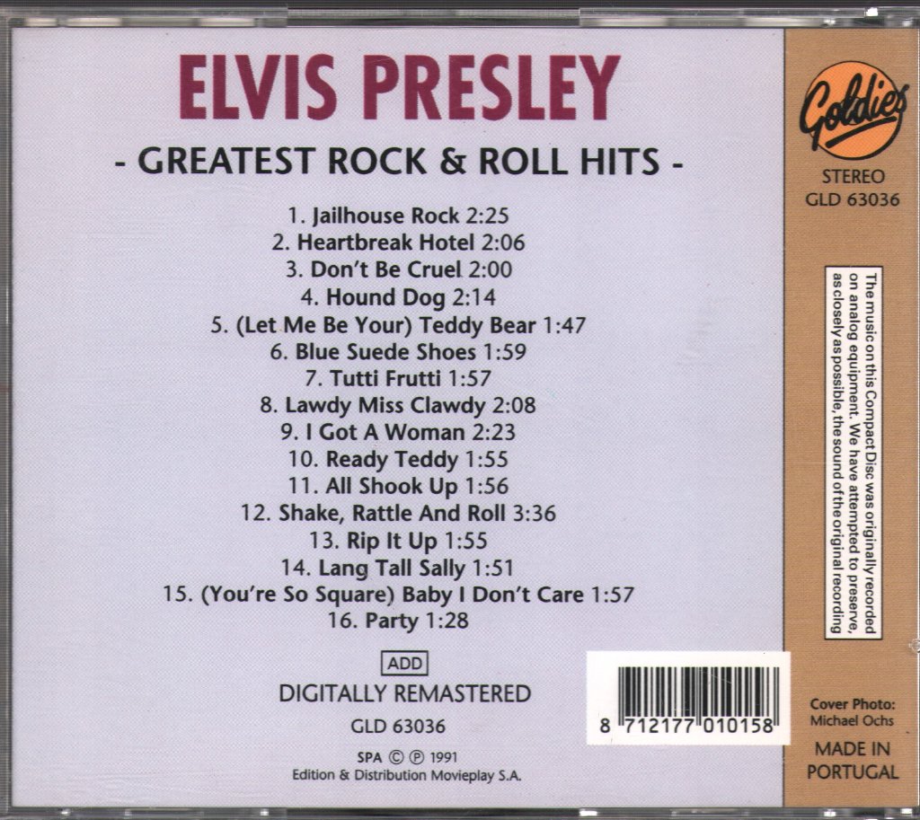 Elvis Presley - Greatest Rock & Roll Hits - Cd
