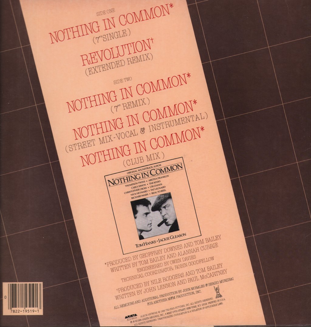 Thompson Twins - Nothing In Common - 12 Inch