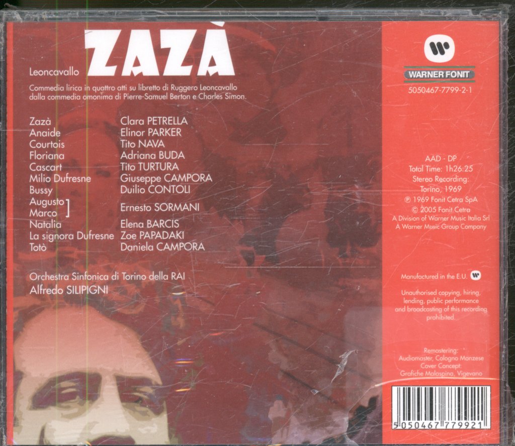 Orchestra Sinfonica Di Torino Della Rai, Alfredo Silipigni - Ruggiero Leoncavallo - Zazà - Double Cd