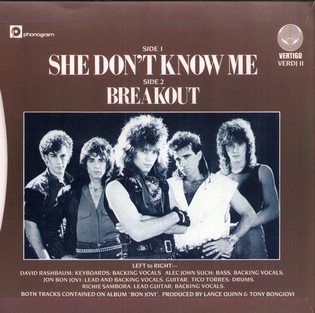 Bon Jovi - She Don't Know Me - 7 Inch