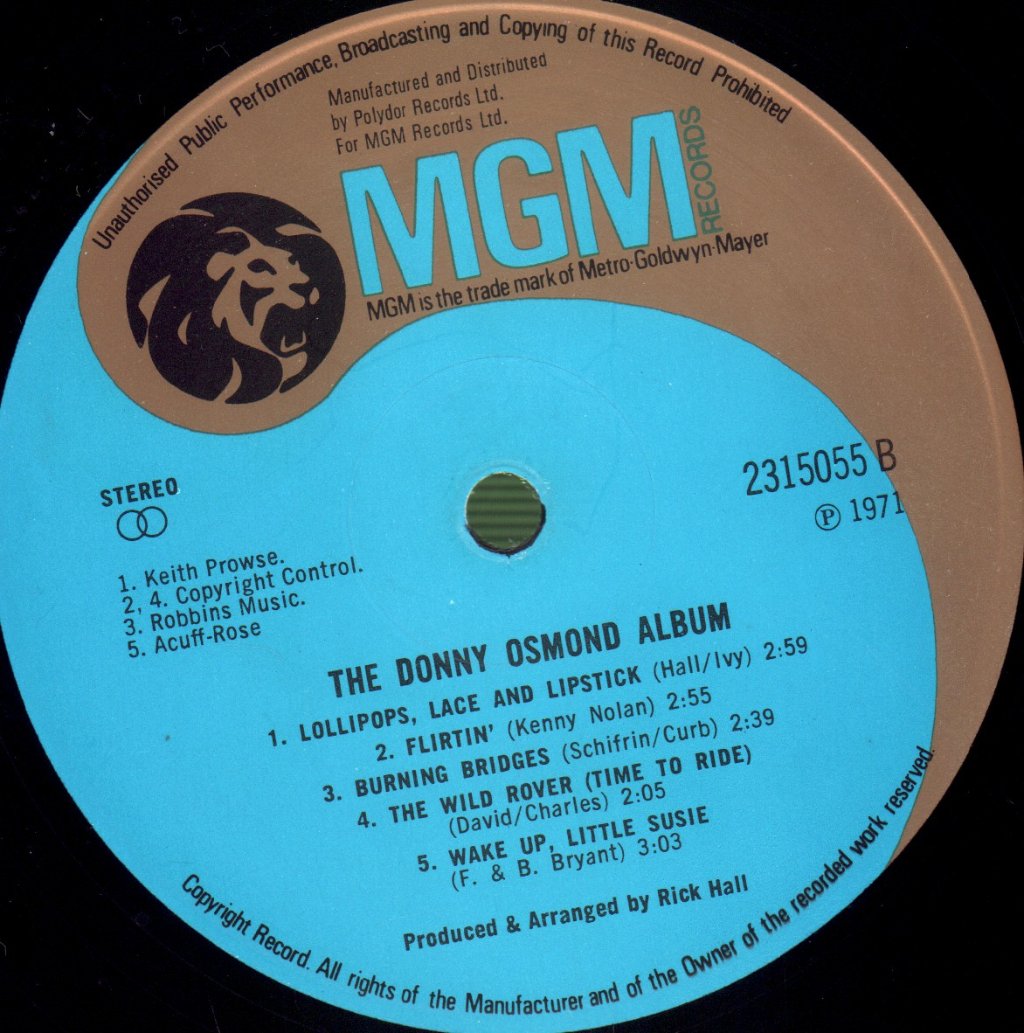Donny Osmond - Donny Osmond Album - Lp