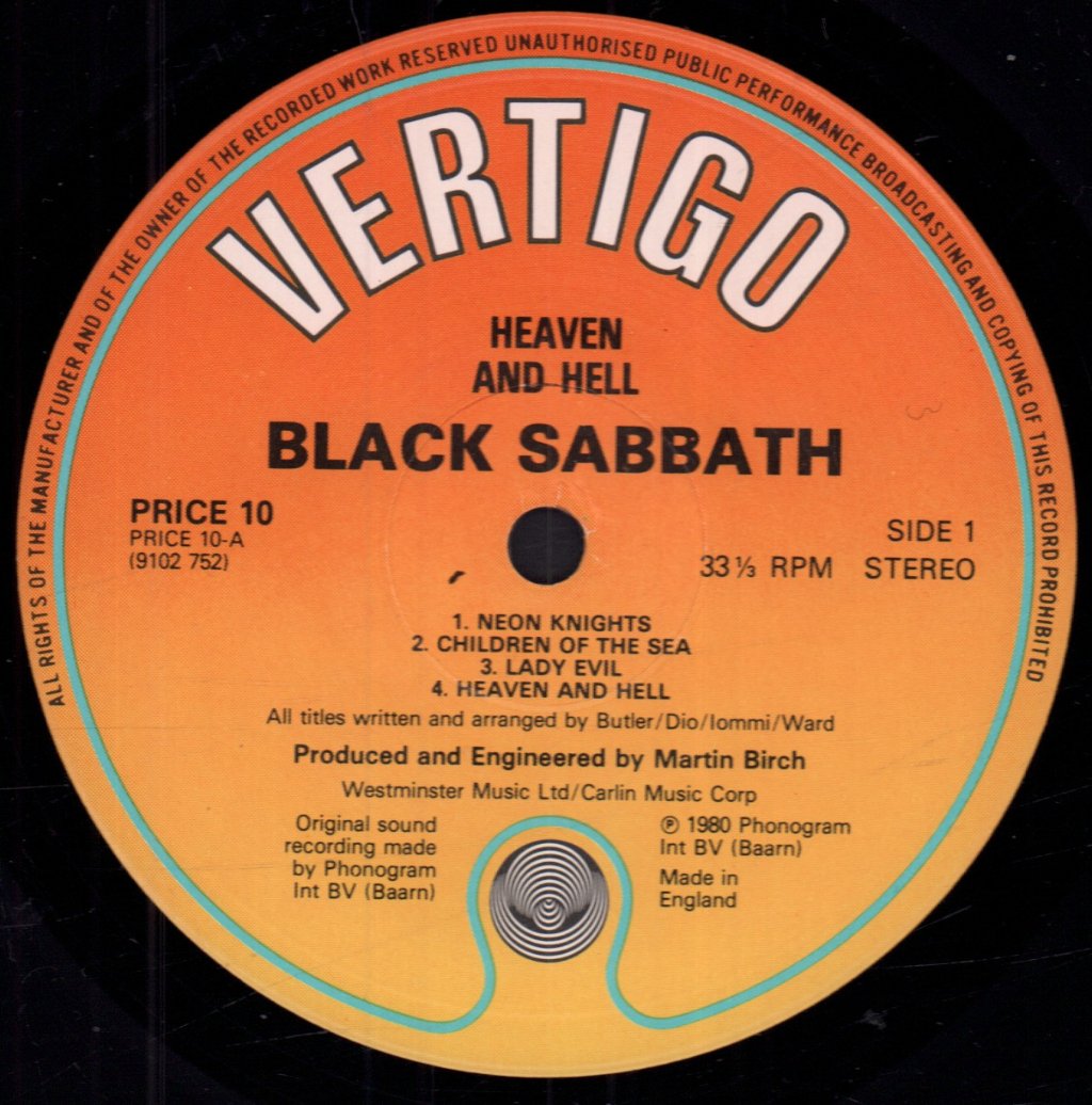 Black Sabbath - Heaven And Hell - Lp