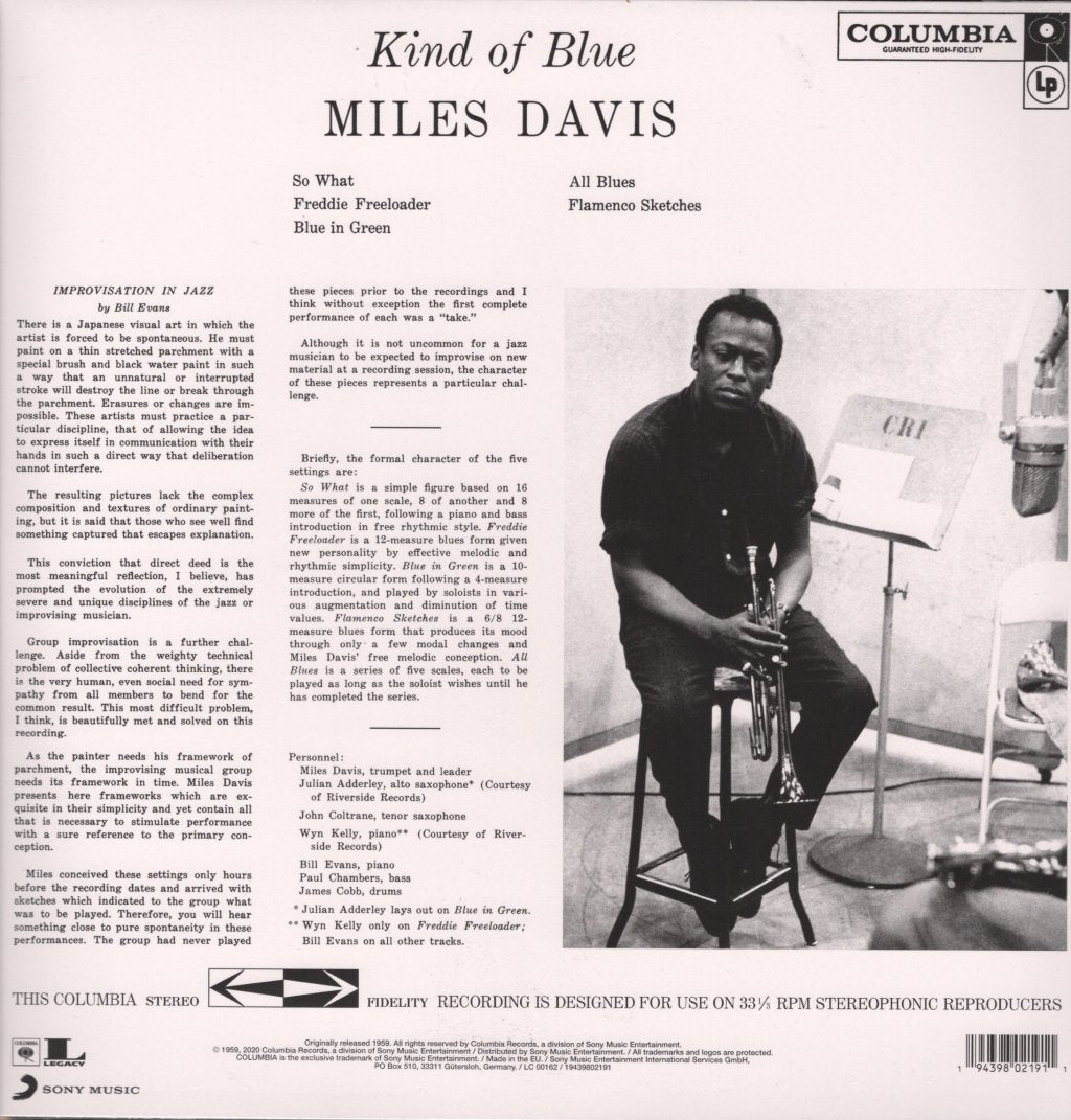 Miles Davis - Kind Of Blue - Lp