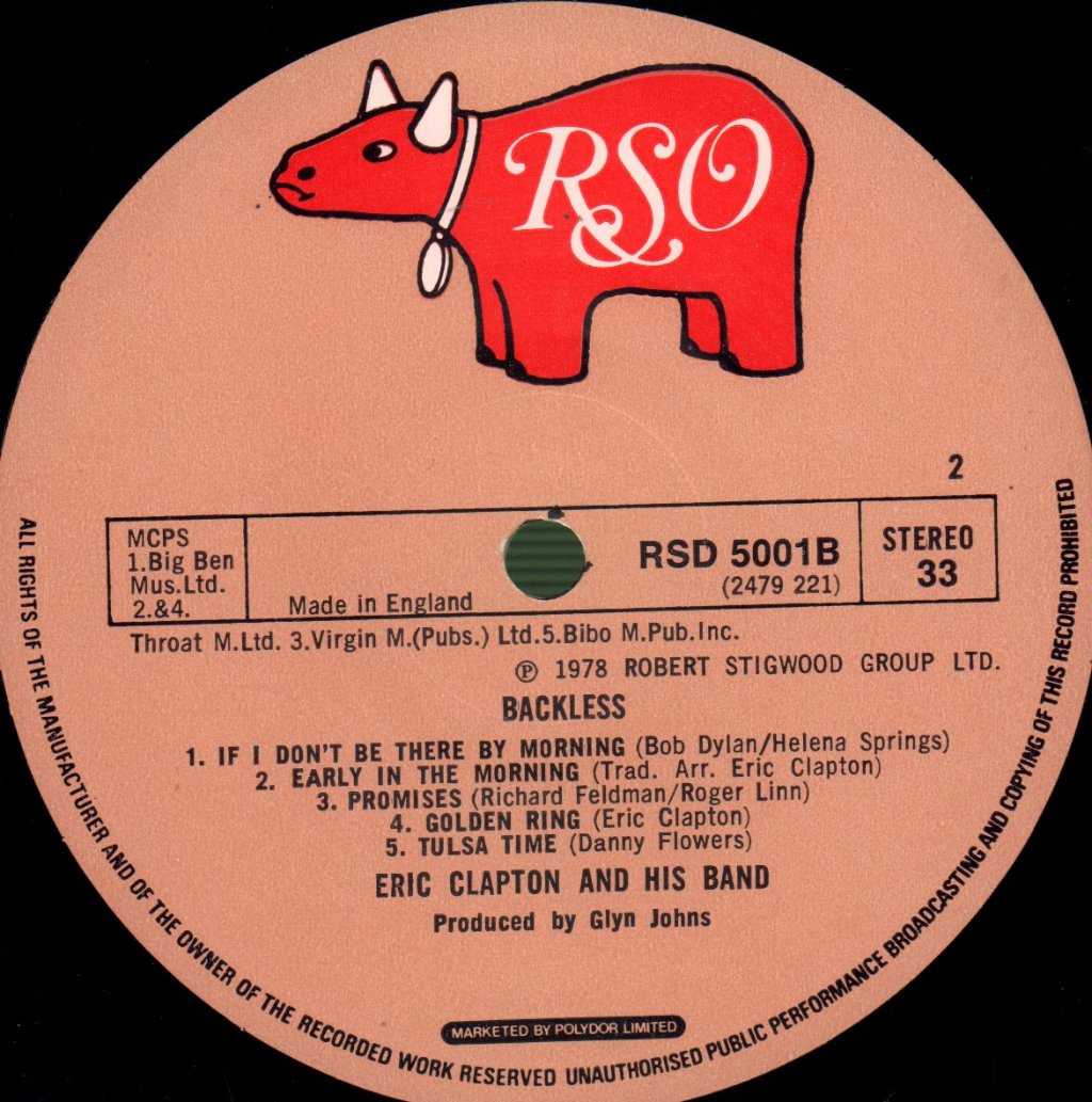 Eric Clapton - Backless - Lp