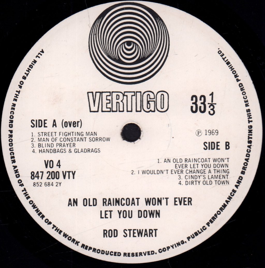 Rod Stewart - An Old Raincoat Won't Ever Let You Down - Lp