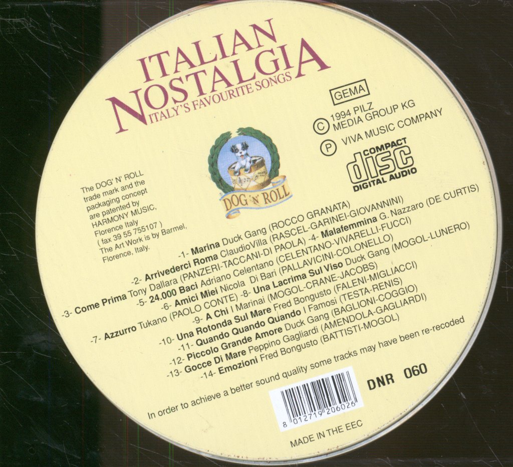 Various Artists - Italian Nostalgia (Italy's Favourite Songs) - Cd