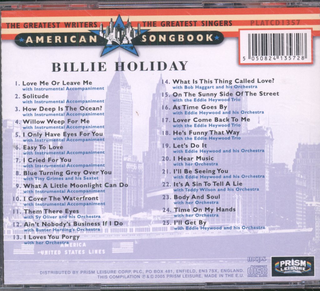 Billie Holiday - American Songbook - Billie Holiday - Cd