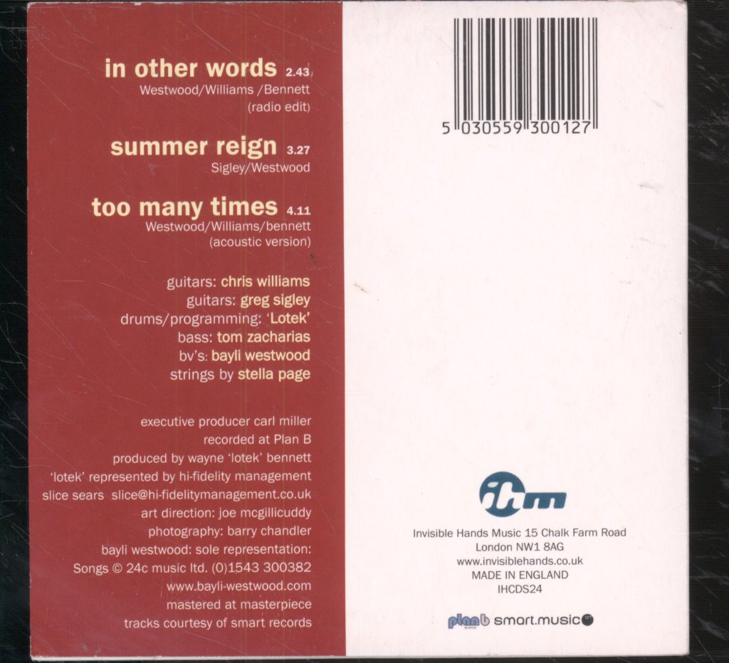 Bayli Westwood - In Other Words - Cd