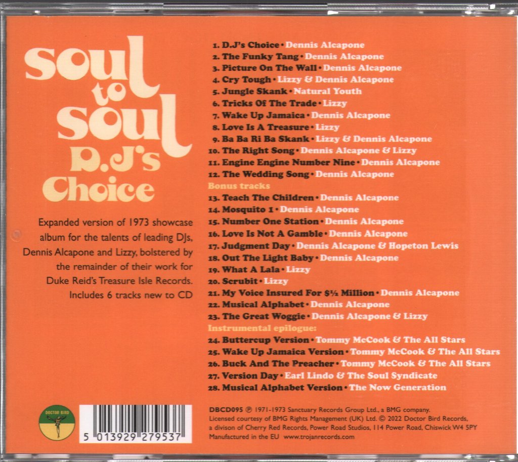 Dennis Alcapone / Lizzy - Soul To Soul: DJ's Choice - Cd