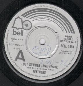 Feathers - Lost Summer Love - 7 Inch