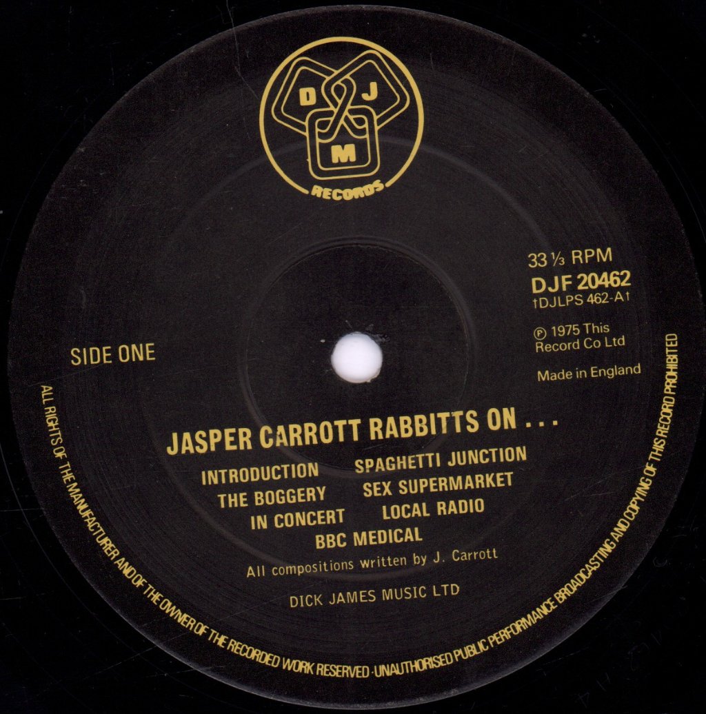 Jasper Carrott - Rabbits On And On And On - Lp