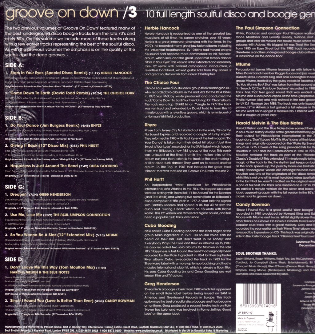 Various Artists - Groove On Down 3 - Double Lp