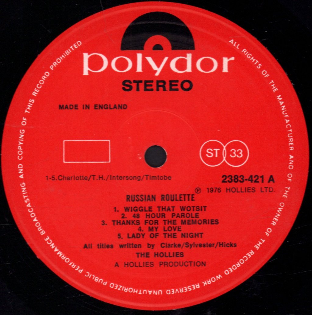 Hollies - Russian Roulette - Lp