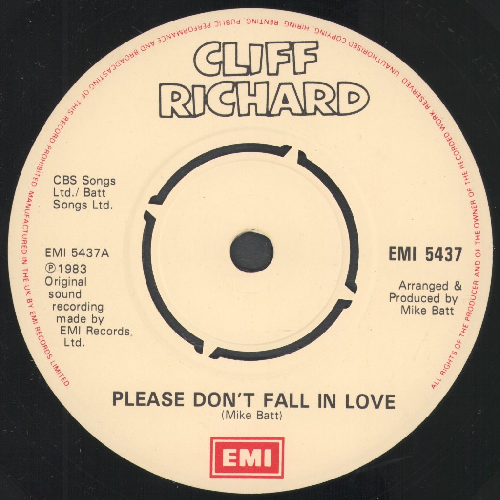 Cliff Richard - Please Don't Fall In Love - 7 Inch