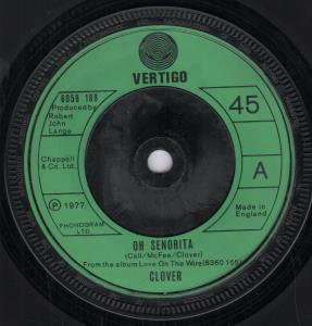 Clover (70'S Rock Group Featuring Huey Lewis) - Oh Senorita - 7 Inch