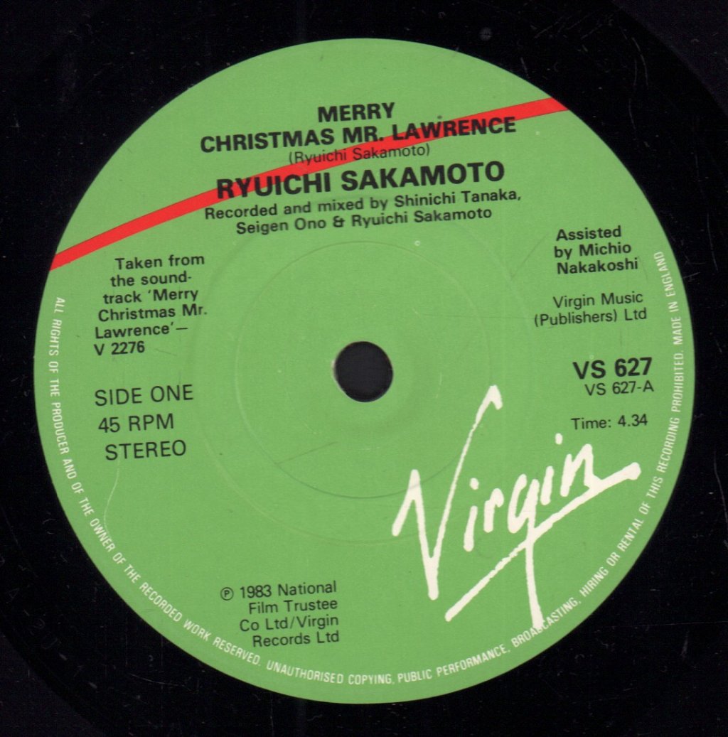Ryuichi Sakamoto - Merry Christmas Mr Lawrence - 7 Inch
