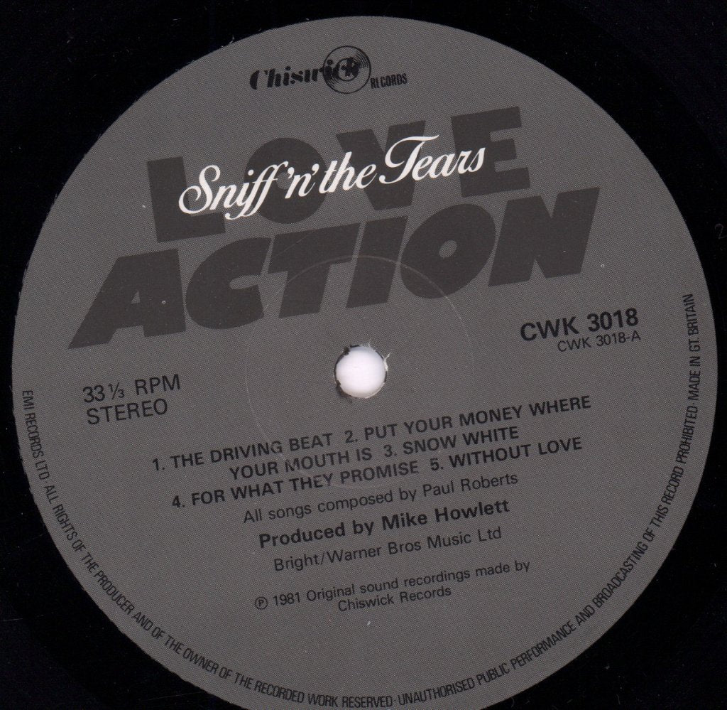 Sniff N The Tears - Love Action - Lp