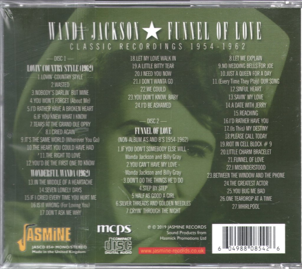 Wanda Jackson - Funnel Of Love - Classic Recordings, 1954-1962 - Double Cd