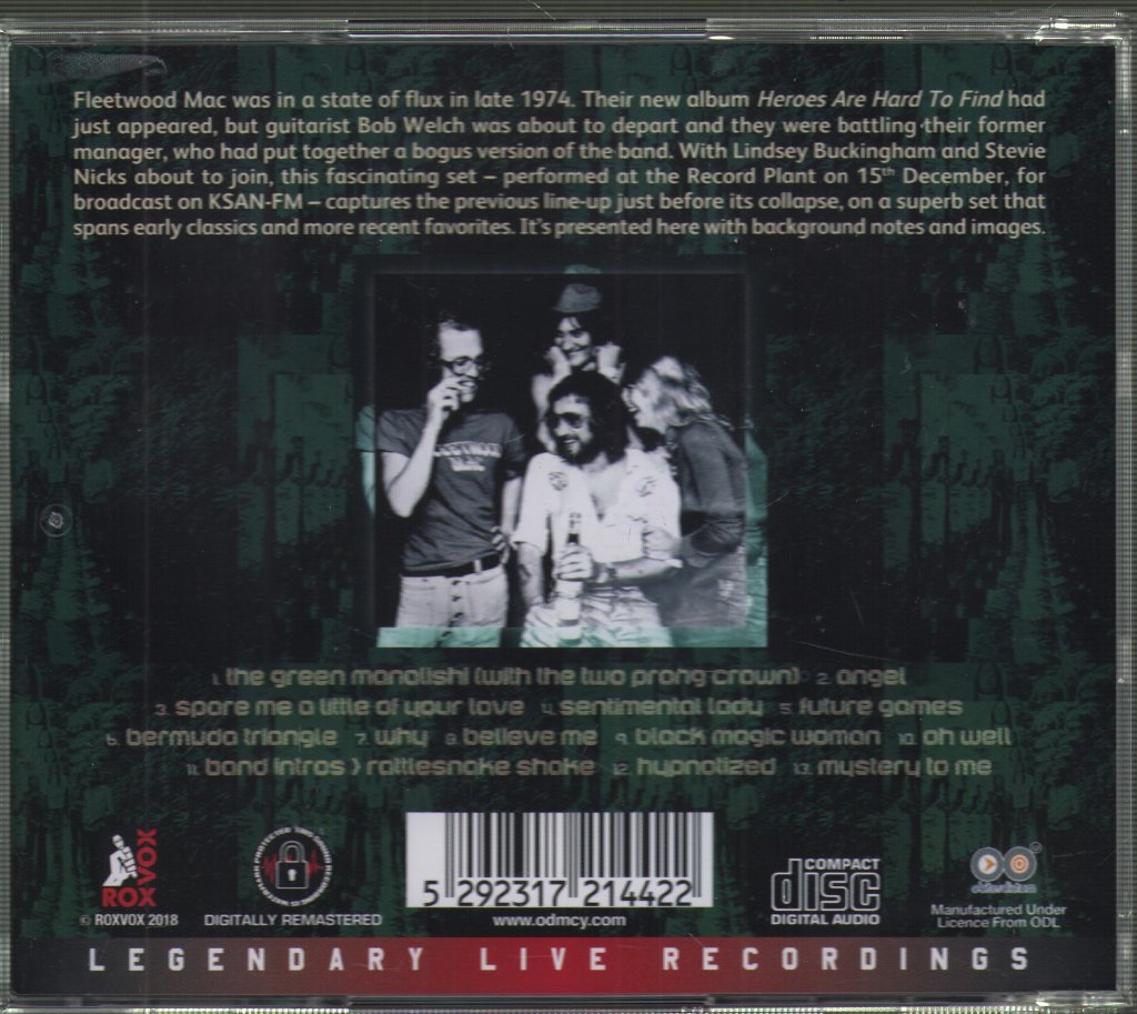 Fleetwood Mac - Live.. The Record Plant 1974 - Cd
