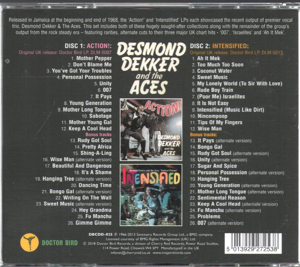 Desmond Dekker & The Aces - Action! & Intensified - Double Cd