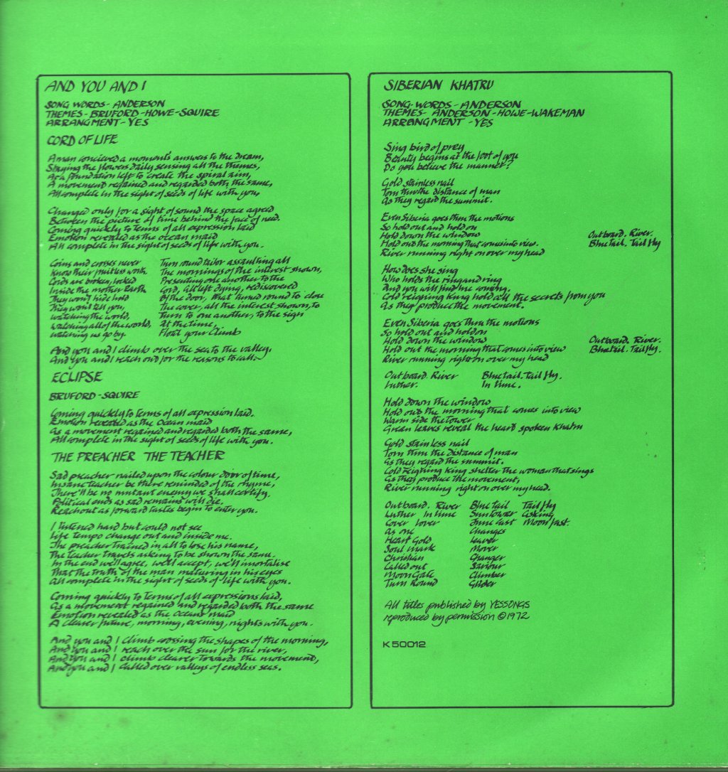 Yes - Close To The Edge - Lp