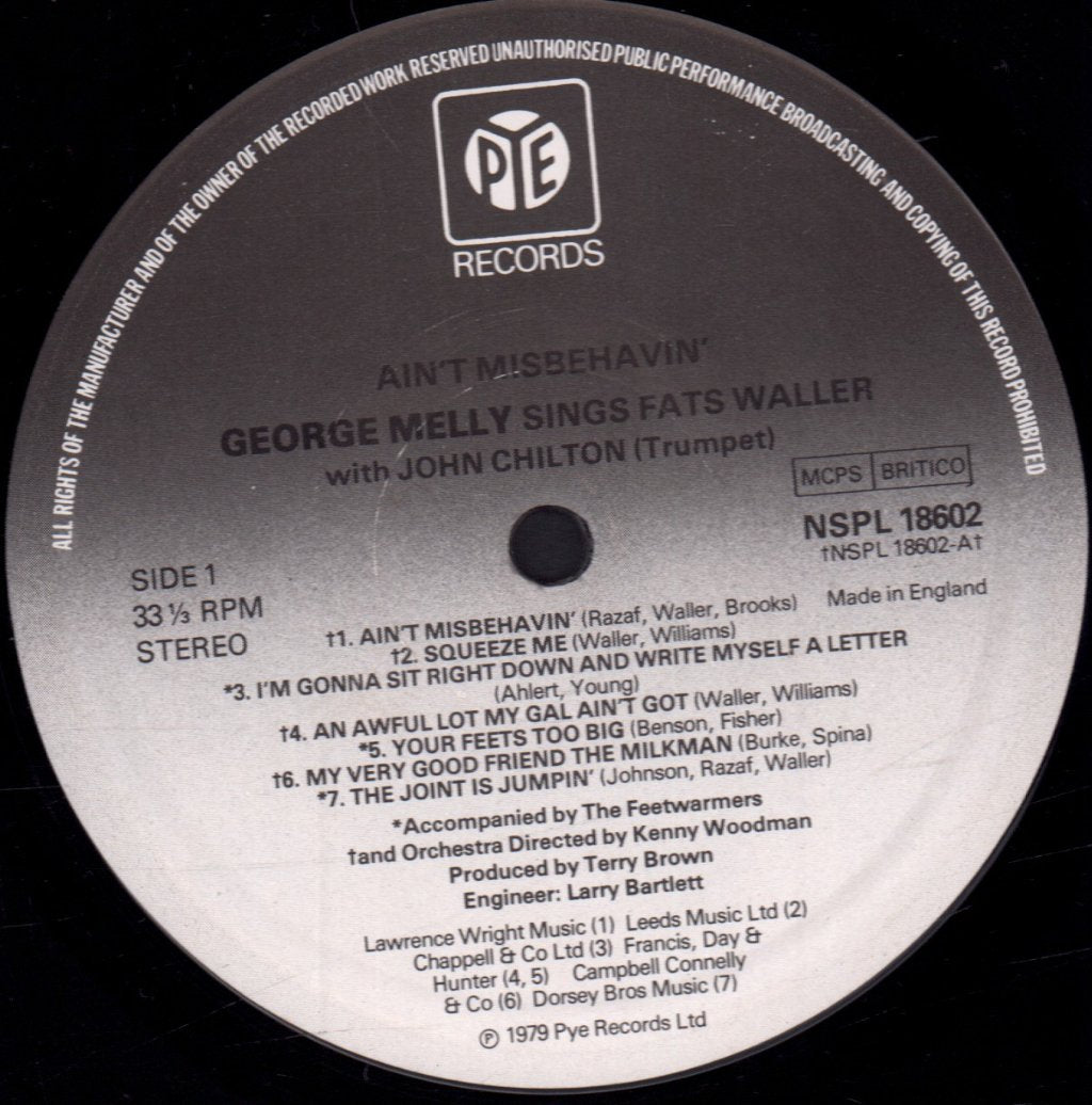 George Melly - Sings Fats Waller - Lp