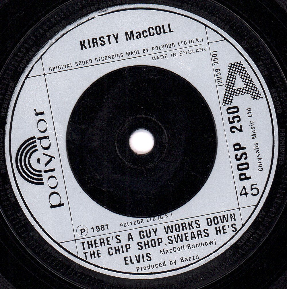 Kirsty MacColl - There's A Guy Works Down The Chip Shop - 7 Inch