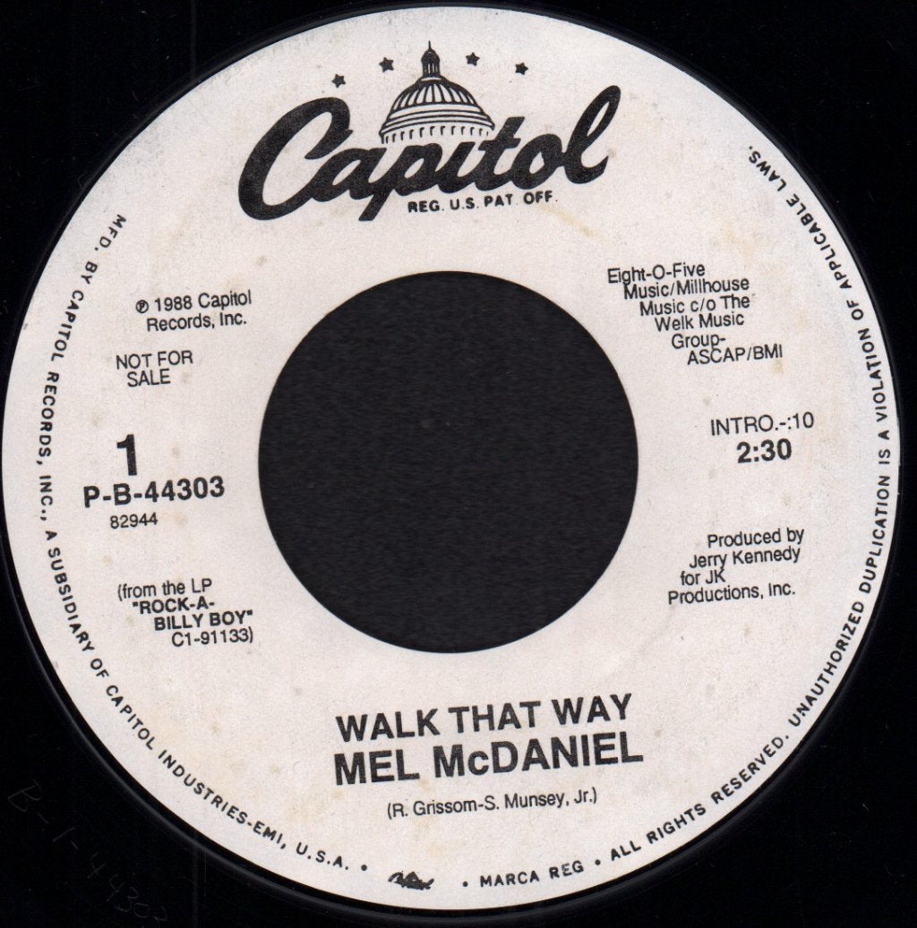Mel Mcdaniel - Walk That Way - 7 Inch