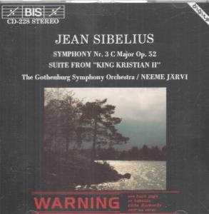 Jean Sibelius - Symphony Nr.3 C Major Op.52/Suite From King Kristian Ii - Cd