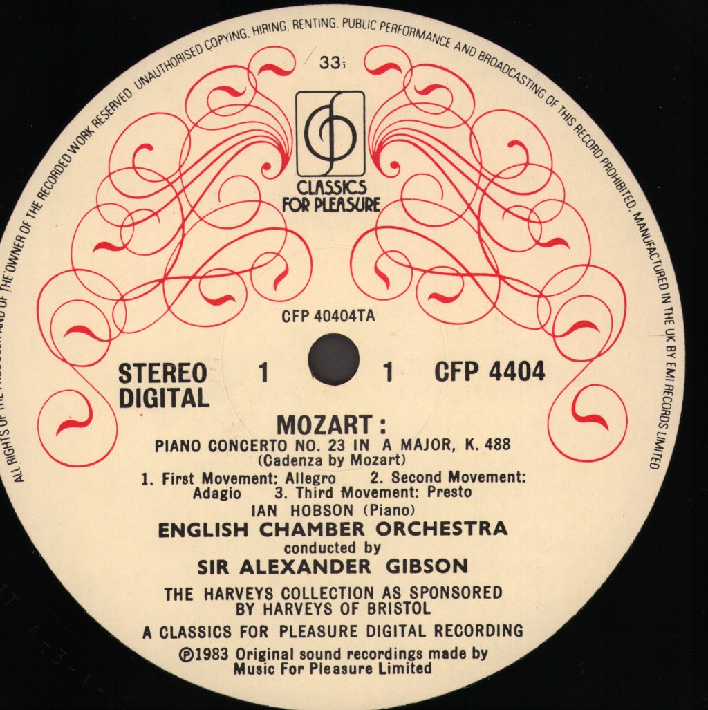 Ian Hobson / English Chamber Orchestra - Mozart Piano Concertos - Lp