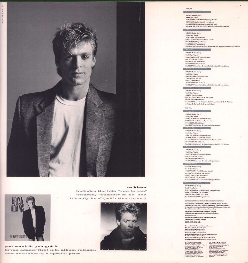 Bryan Adams - Cuts Like A Knife - Lp